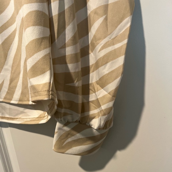 Melloday long sleeve zebra print blouse - Picture 3 of 5